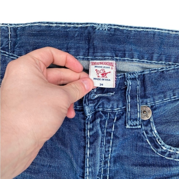 Vintage Embroidered Tab True Religion Jeans Size 34 Blue - Picture 9 of 15